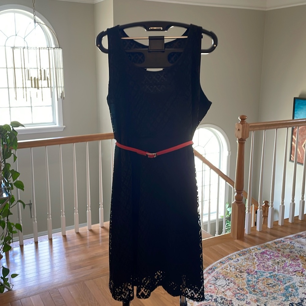Black lace, a line dress from Lane Bryant, size 18 - Picture 2 of 7